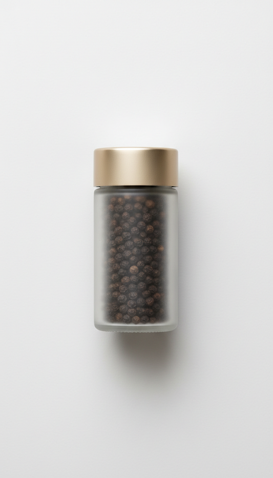 Tellicherry black pepper easy-pour jar