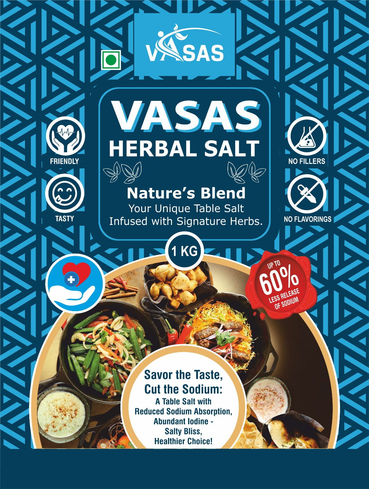 VASAS HERBAL SALT- Nature's Blend, your unique Table Salt infused with Signature Herbs