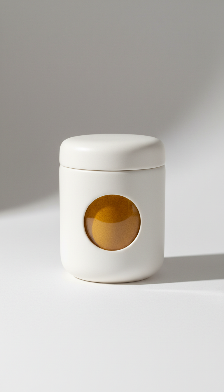 Golden Turmeric glass spice jar